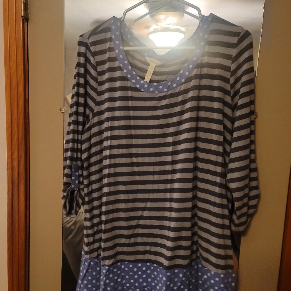 Matilda Jane Striped Polka Dot Top